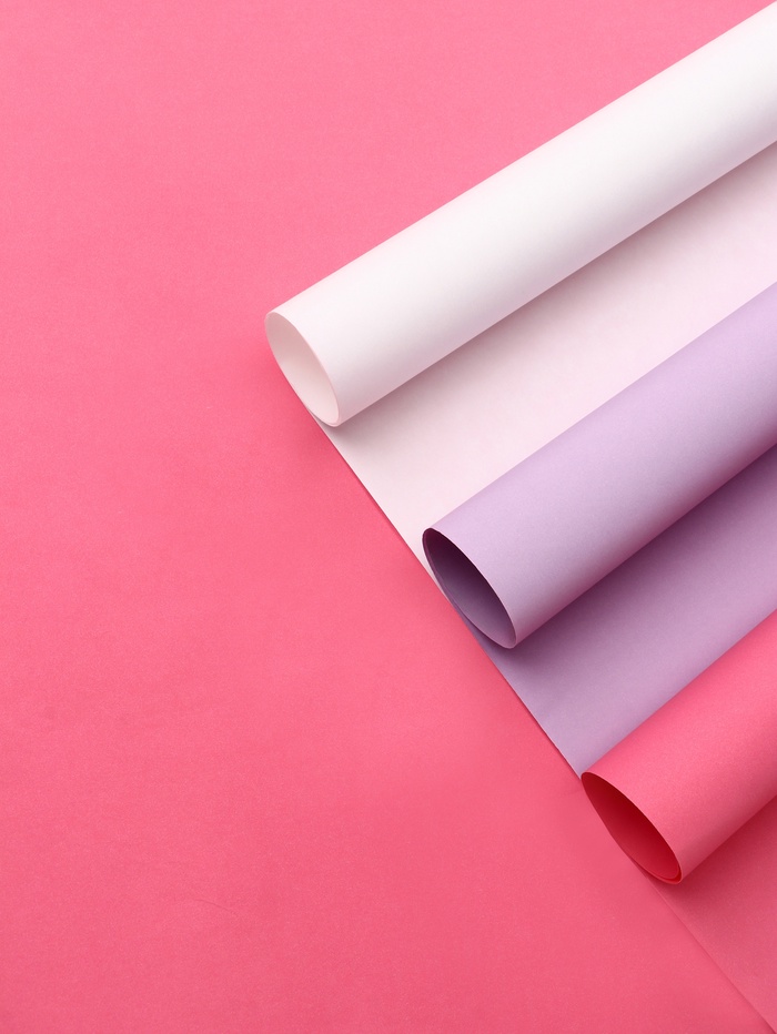 Бумага упаковочная крафт, двухсторонняя, «Нежность», для упаковки подарков, набор 3 цвета, 50×68 см±5% - Фото 1