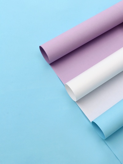 Бумага упаковочная крафт, двухсторонняя, «Облака», для упаковки подарков, набор 3 цвета, 50×68 см±5%