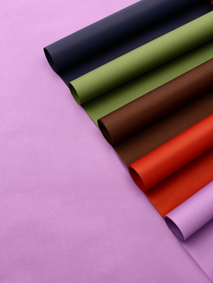 Бумага упаковочная крафт, двухсторонняя, "Микс №1", для упаковки подарков, набор 5 цветов, 50×68 см±5% - Фото 1