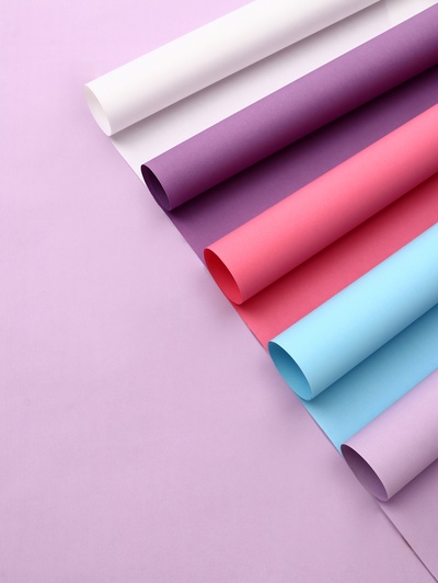 Бумага упаковочная крафт, двухсторонняя, «Нежные сны», для упаковки подарков, набор 5 цветов, 50×68 см±5%