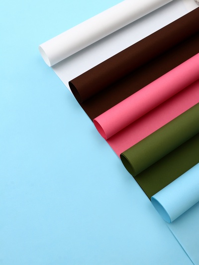 Бумага упаковочная крафт, двухсторонняя, "Микс №2", для упаковки подарков, набор 5 цветов, 50×68 см±5%