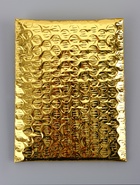 Пакет воздушно-пузырчатый, c клапаном и клеевым слоем, почтовый, золотой 11×16 + 5 см (10 шт) - фото 809610007