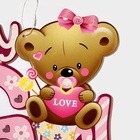 УЦЕНКА Декоративное украшение (подвеска) «Baby Girl» 30×25 см, цв. розовый - Фото 3