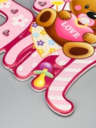 УЦЕНКА Декоративное украшение (подвеска) «Baby Girl» 30×25 см, цв. розовый - Фото 8