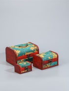 УЦЕНКА Шкатулка дерево сундучок(набор3 шт.) «Искусство», 19.5×14.5×12 см,15×10.5×9 см,10×6×7 см - Фото 5