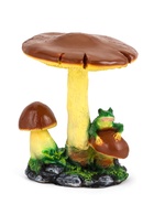 Садовая фигура из полистоуна «Гриб тройной с лягушкой», h=35 см - Фото 2