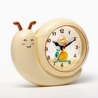 УЦЕНКА Часы настольные будильник детский «Улитка» с подсветкой, циферблат d-8 см, 15×12 см - фото 14943210