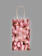 Пакет подарочный крафт «С 8 марта», 12×21×9 см - фото 809258187