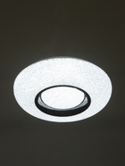 Люстра LED GLX-23356-48 Вт, 3100-6100K. d=37 см, прозрачный хром/чёрный, с ПДУ - фото 58055952