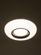 Люстра LED GLX-23356-48 Вт, 3100-6100K. d=37 см, прозрачный хром/чёрный, с ПДУ - фото 58055953