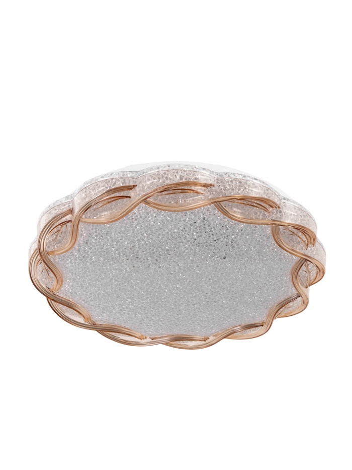 Люстра LED GLX-23359-48 Вт, 3100-6100K. d=37 см, янтарь, с ПДУ