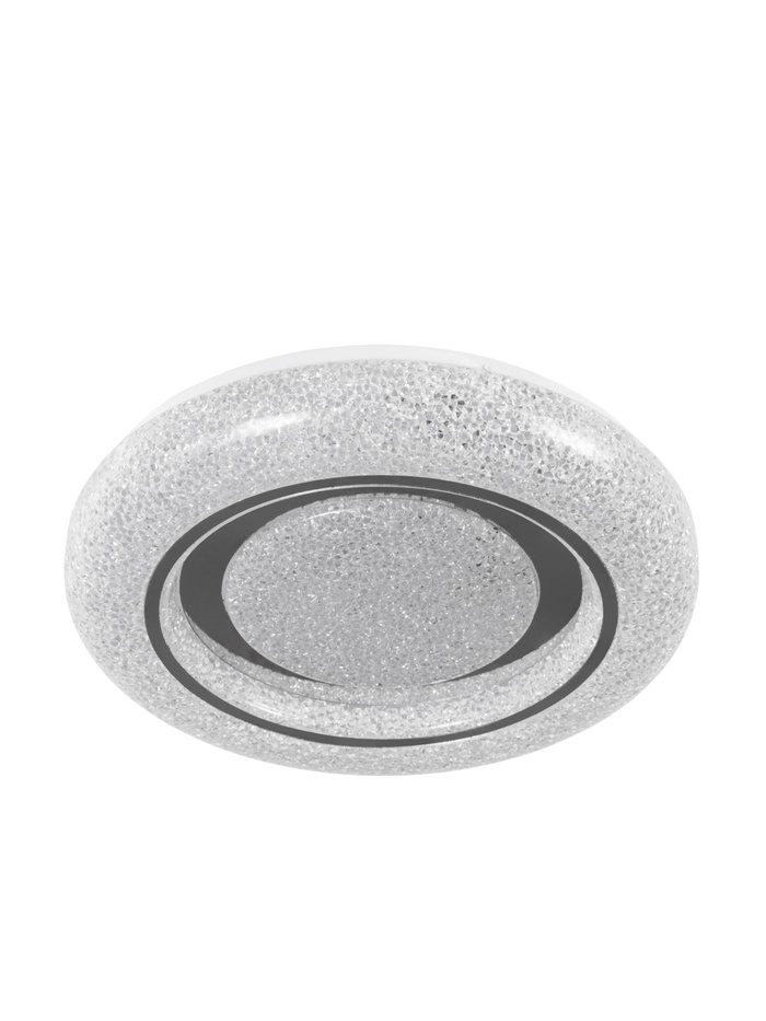 Люстра LED GLX-23360-48 Вт, 3100-6100K. d=37 см, прозрачный хром/черный, с ПДУ