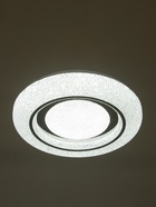 Люстра LED GLX-23360-48 Вт, 3100-6100K. d=37 см, прозрачный хром/черный, с ПДУ - фото 58055974