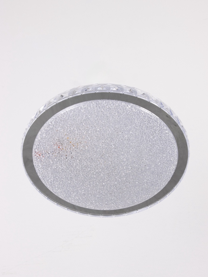 Люстра LED GLX-23363-48 Вт, 3100-6100K. d 37 см, прозрачный хром, с ПДУ