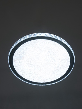 Люстра LED GLX-23363-48 Вт, 3100-6100K. d=37 см, прозрачный хром, с ПДУ