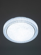 Люстра LED GLX-23362-48 Вт, 3100-6100K. d=37 см, прозрачный хром/черный, с ПДУ - фото 58056093