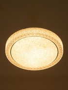 Люстра LED GLX-23362-48 Вт, 3100-6100K. d=37 см, прозрачный хром/черный, с ПДУ - фото 58056095