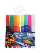 УЦЕНКА Фломатеры 7 цветов+1штука меняющая цвет, МАГИК, ТОЛСТЫЕ, вертилируемый колпачок - Фото 5