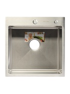 УЦЕНКА Мойка кухонная AFLORN AF95050, врезная, S=3.0 и 0.8 мм, 50×50×20 см, сифон, сатин - Фото 1