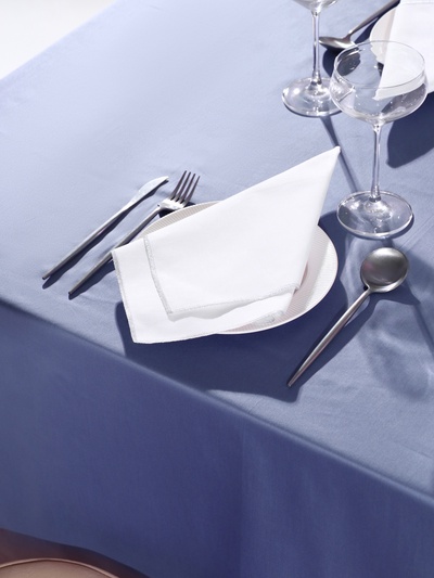 Набор салфеток с серебряным люрексом «Этель», 2 шт., 50×50 см, белые