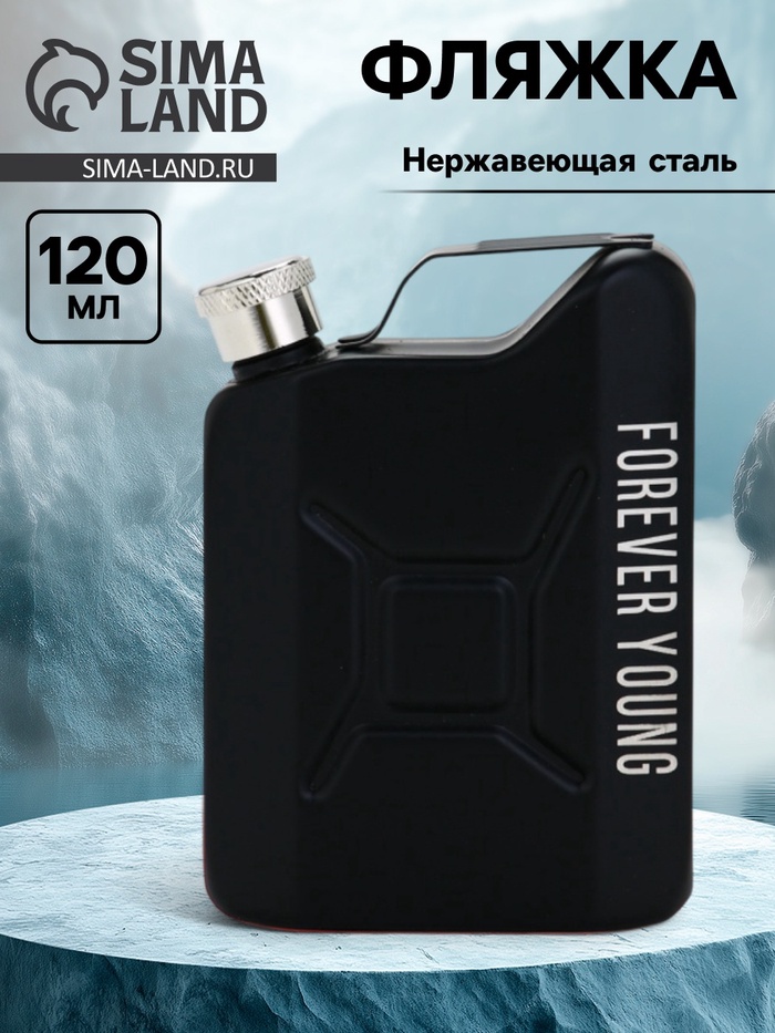 Фляжка для алкоголя, нержавеющая сталь, 120 мл - Фото 1