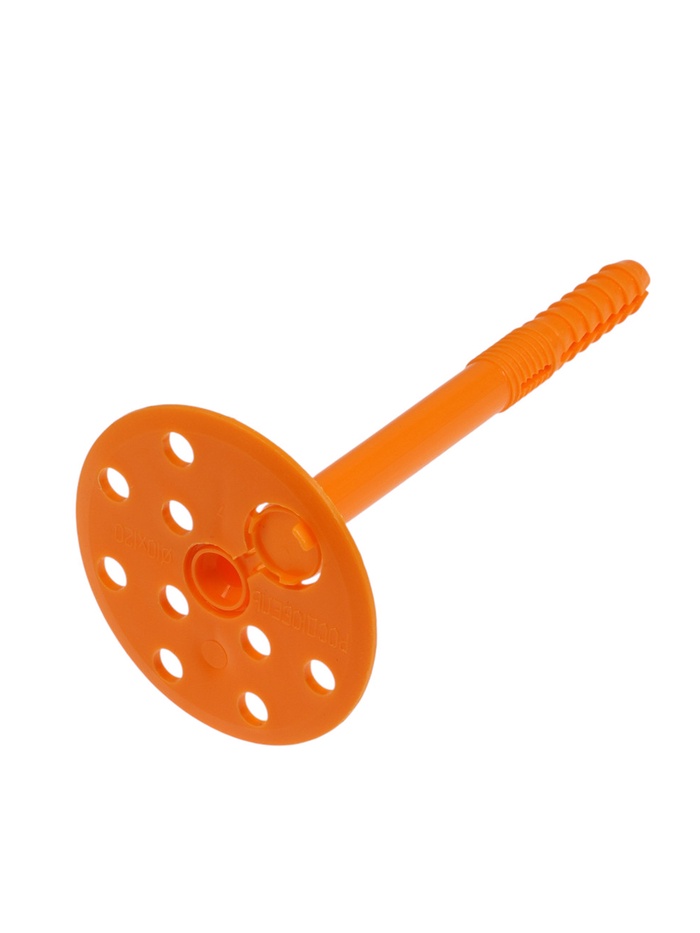 УЦЕНКА Дюбель ТУНДРА, для утеплителя, НЕТ ГВОЗДЕЙ, 10×120 мм, оранжевый, 50 шт. - Фото 1