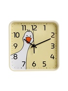 Часы настенные «Гусь», детские, плавный ход, 19×19 см, жёлтые - Фото 1