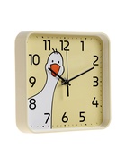 Часы настенные «Гусь», детские, плавный ход, 19×19 см, жёлтые - Фото 3