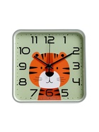Часы настенные «Тигрёнок», детские, плавный ход, 19×19 см, зелёные - Фото 1