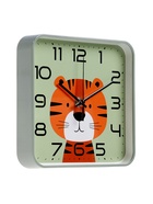 Часы настенные «Тигрёнок», детские, плавный ход, 19×19 см, зелёные - Фото 3