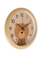 Часы настенные «Медвежонок», детские, плавный ход, d=29 см, бежевые - Фото 3