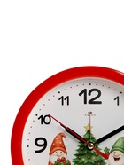 Будильник «Весёлые гномы», плавный ход, d=15 см, красный - Фото 2