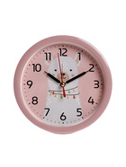 Будильник «Альпака», плавный ход, d=15 см, розовый - Фото 1