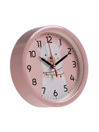 Будильник «Альпака», плавный ход, d=15 см, розовый - Фото 3