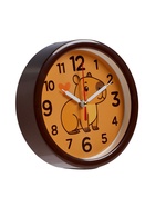 Будильник «Капибара», плавный ход, d=15 см, корпус коричневый - Фото 3
