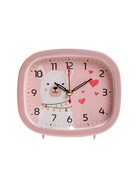 Будильник «Альпака», плавный ход, 12.5×10.5 см, розовый - Фото 1