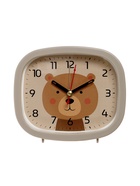 Будильник «Медвежонок», плавный ход, 12.5×10.5 см, бежевый - Фото 1