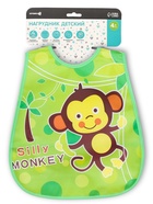 Нагрудник непромокаемый, с карманом, на липучке «Обезьянка» - Фото 2