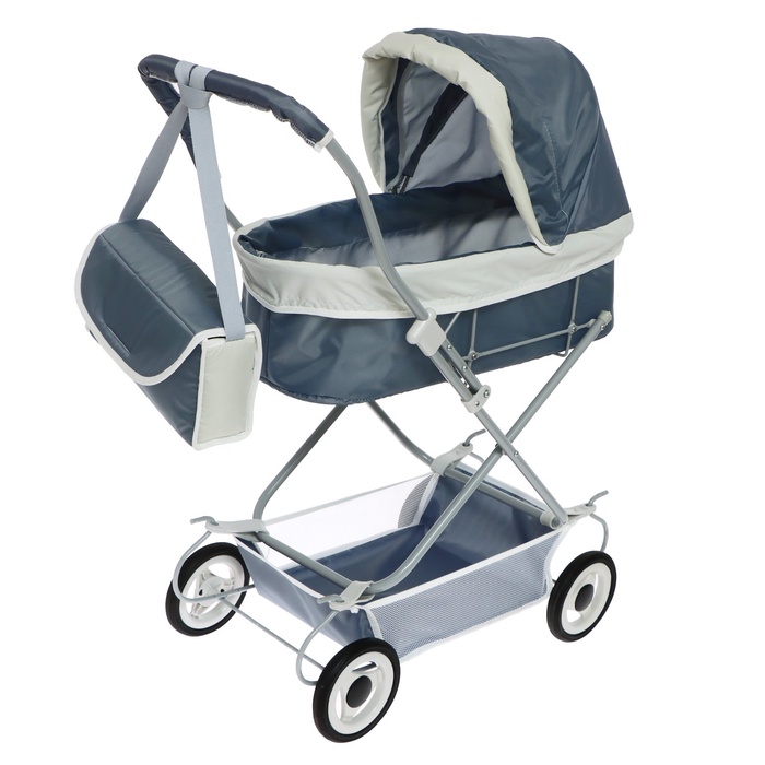 УЦЕНКА Коляска кукольная №7 Серый - Фото 1