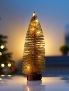 Фигура светодиодная «Ёлка золотистая» 30 см, 20 LED, от батареек AG13×3, свечение тёплое белое - Фото 1