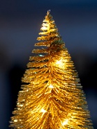 Фигура светодиодная «Ёлка золотистая» 30 см, 20 LED, от батареек AG13×3, свечение тёплое белое - Фото 3