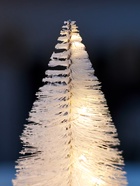 Фигура светодиодная «Ёлка белоснежная» 30 см, 20 LED, от батареек AG13×3, свечение тёплое белое - Фото 3