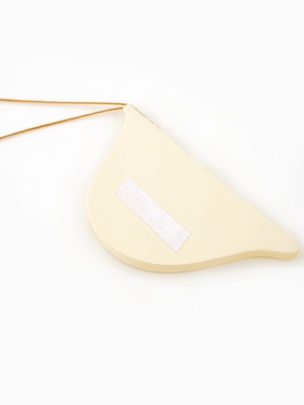 Елочные игрушки из бумаги, набор 5 штук, бежевые