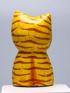 УЦЕНКА Сувенир дерево «Котёнок рыбак» жёлтый 9×9×20 см 10942954