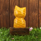 УЦЕНКА Сувенир дерево «Котёнок рыбак» жёлтый 9×9×20 см 10942954