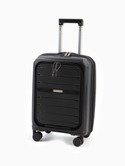 УЦЕНКА Чемодан 20", PP, 38×22×56, отд на молнии, отд/ноут, код замок, 4 колеса, черный - Фото 1