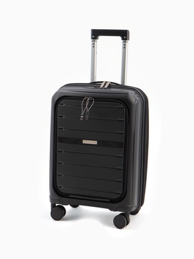 {{photo.Alt || photo.Description || 'УЦЕНКА Чемодан 20&quot;, PP, 38×22×56, отд на молнии, отд/ноут, код замок, 4 колеса, черный'}}