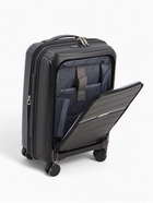 УЦЕНКА Чемодан 20", PP, 38×22×56, отд на молнии, отд/ноут, код замок, 4 колеса, черный - Фото 8