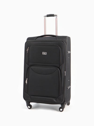 УЦЕНКА Чемодан бол 28", 44×30×72, отд. на молнии, расш код замок, 4 колеса, 2 н/кармана, черный 9