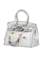 УЦЕНКА Сумка женская 24×14×19, отд на клапане, длин ремень, серебро - Фото 7